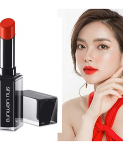 Son lì Shu Uemura màu đỏ cam 570 vỏ đen mới.